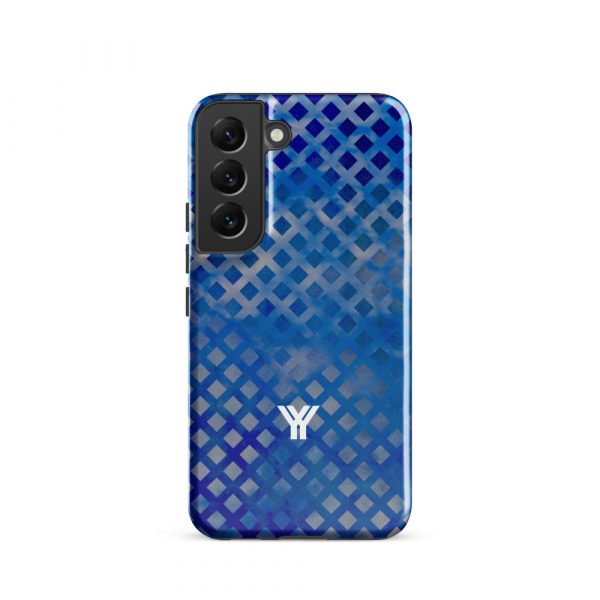 Designer Hardcase Samsung® und Samsung Galaxy® Handyhülle mesh style double blue 22 tough case for samsung glossy samsung galaxy s22 front 652554a0285ee