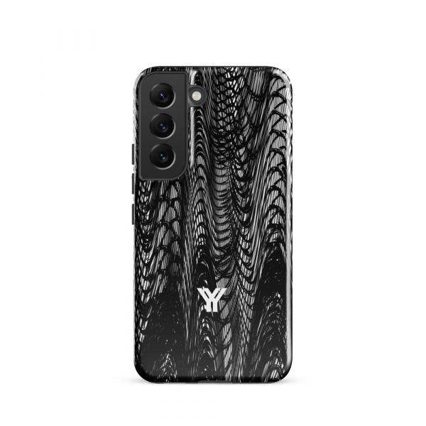 Designer Hardcase Samsung® und Samsung Galaxy® Handyhülle mesh style black & white 22 tough case for samsung glossy samsung galaxy s22 front 652581793f95b
