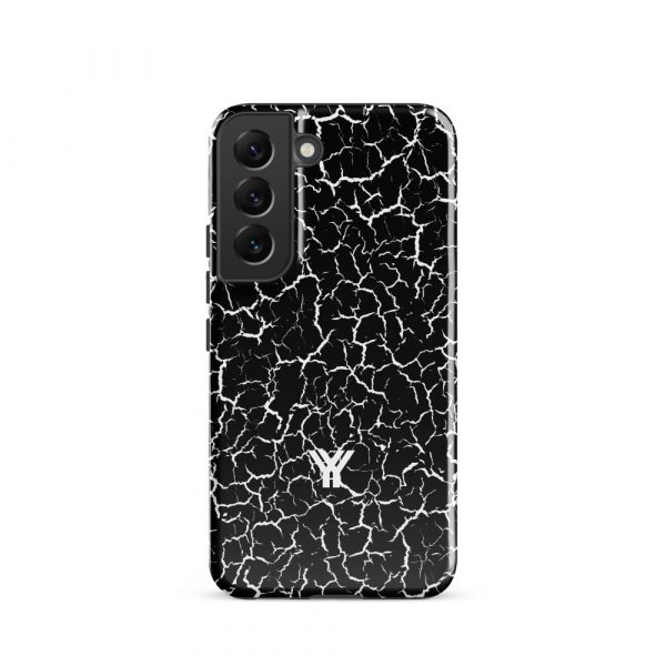 Designer Hardcase Samsung® und Samsung Galaxy® Handyhülle Craquelee schwarz weiß 22 tough case for samsung glossy samsung galaxy s22 front 652e3e6225ce6