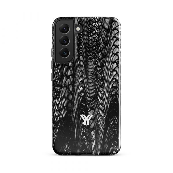 Designer Hardcase Samsung® und Samsung Galaxy® Handyhülle mesh style black & white 24 tough case for samsung glossy samsung galaxy s22 plus front 652581793fa8a