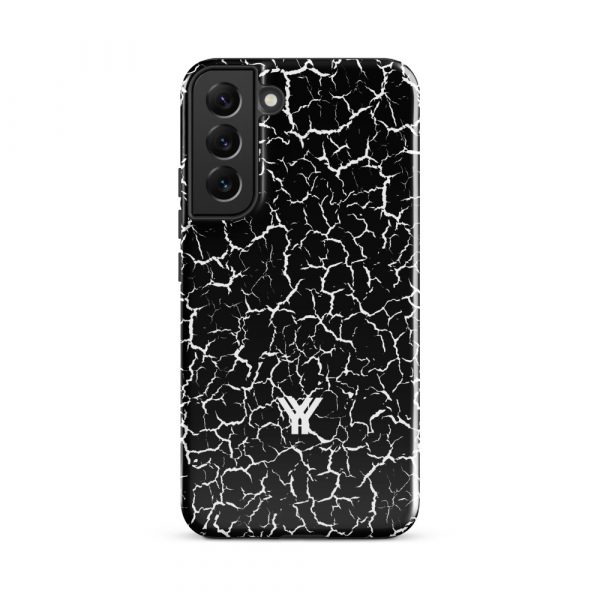 Designer Hardcase Samsung® und Samsung Galaxy® Handyhülle Craquelee schwarz weiß 24 tough case for samsung glossy samsung galaxy s22 plus front 652e3e6225d92