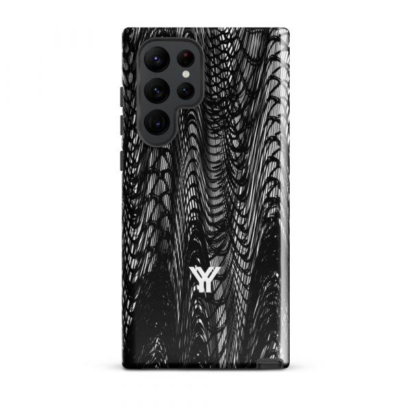 Designer Hardcase Samsung® und Samsung Galaxy® Handyhülle mesh style black & white 26 tough case for samsung glossy samsung galaxy s22 ultra front 652581793fbbd