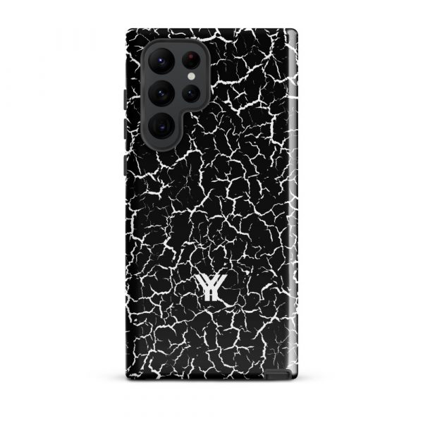 Designer Hardcase Samsung® und Samsung Galaxy® Handyhülle Craquelee schwarz weiß 26 tough case for samsung glossy samsung galaxy s22 ultra front 652e3e6225e43