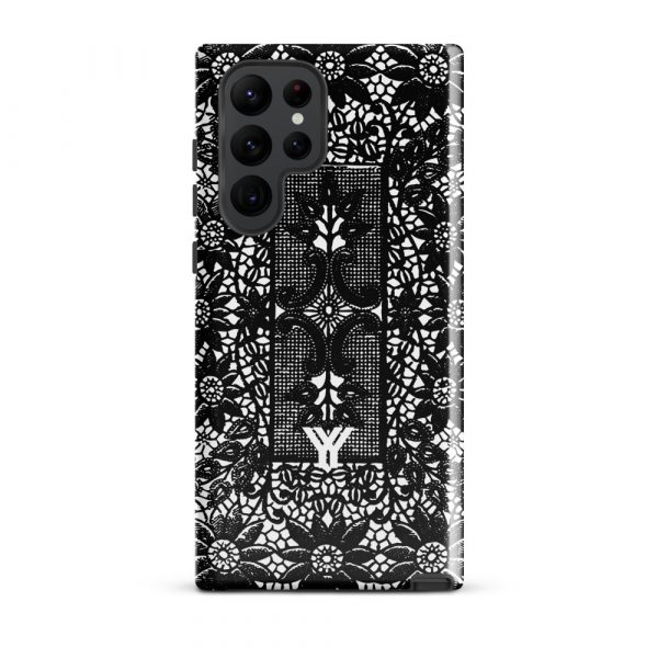 Designer Hardcase Samsung® und Samsung Galaxy® Handyhülle Folk Print Crochet schwarz 26 tough case for samsung glossy samsung galaxy s22 ultra front 652e4edc19a53
