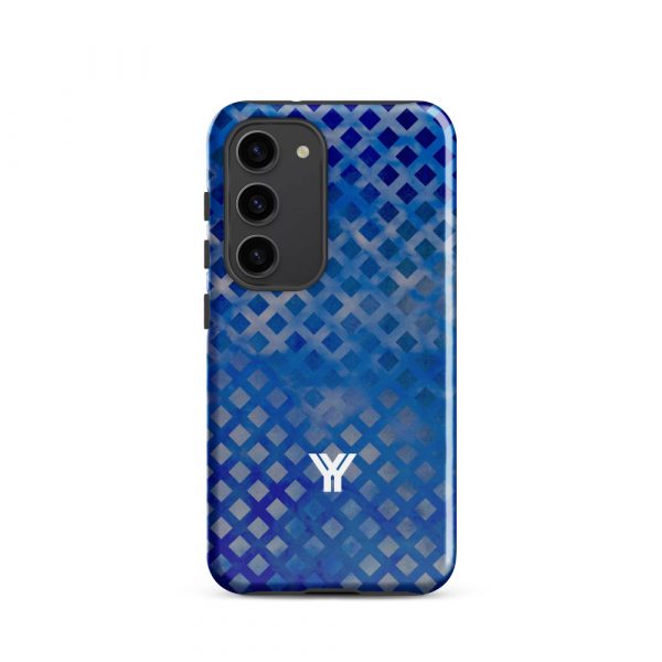 Designer Hardcase Samsung® und Samsung Galaxy® Handyhülle mesh style double blue 28 tough case for samsung glossy samsung galaxy s23 front 652554a0289ad