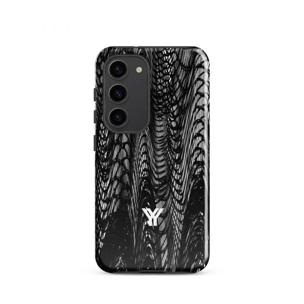 Designer Hardcase Samsung® und Samsung Galaxy® Handyhülle mesh style black & white 28 tough case for samsung glossy samsung galaxy s23 front 652581793fce6