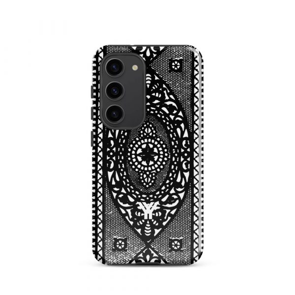 Designer Hardcase Samsung® und Samsung Galaxy® Handyhülle Folk Print schwarz 28 tough case for samsung glossy samsung galaxy s23 front 652588b4a9b23