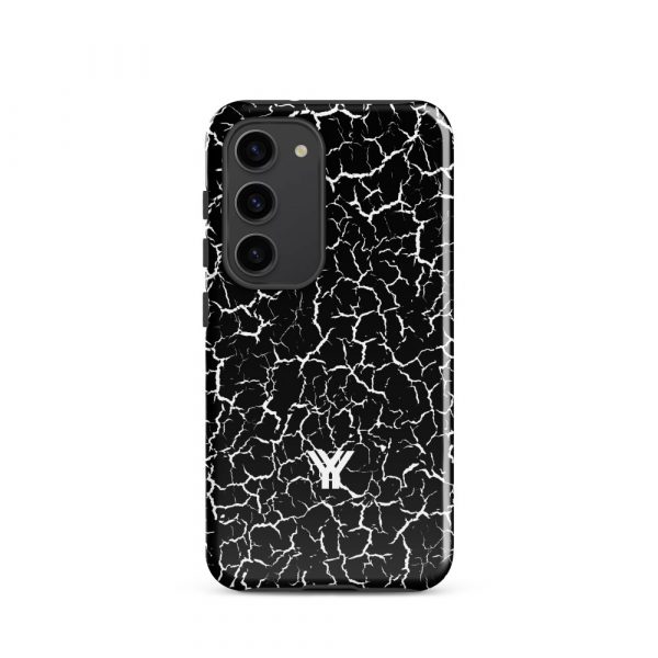 Designer Hardcase Samsung® und Samsung Galaxy® Handyhülle Craquelee schwarz weiß 28 tough case for samsung glossy samsung galaxy s23 front 652e3e6225f3a