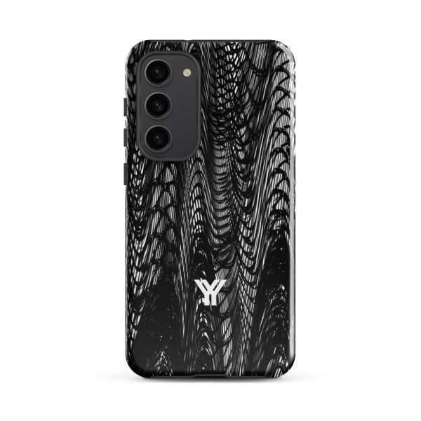 Designer Hardcase Samsung® und Samsung Galaxy® Handyhülle mesh style black & white 30 tough case for samsung glossy samsung galaxy s23 plus front 652581793fe15