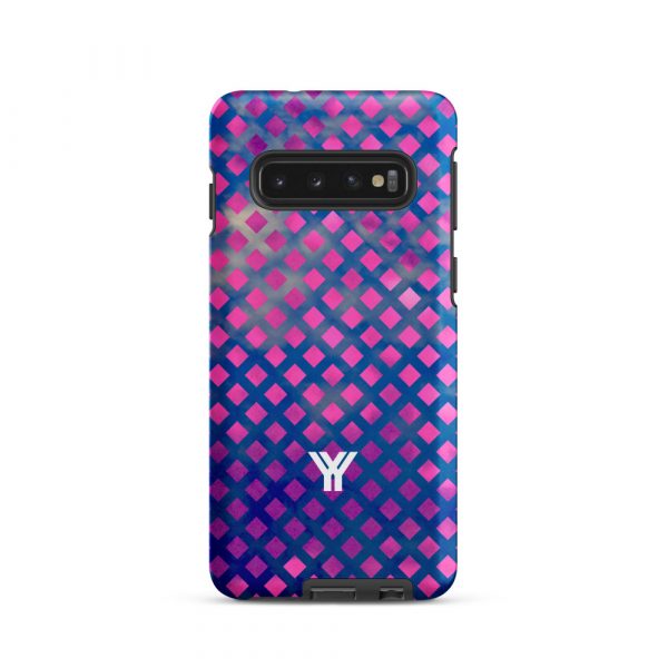 Designer Hardcase Samsung® und Samsung Galaxy® Handyhülle mesh style blue pink 2 tough case for samsung matte samsung galaxy s10 front 652551cf8b545