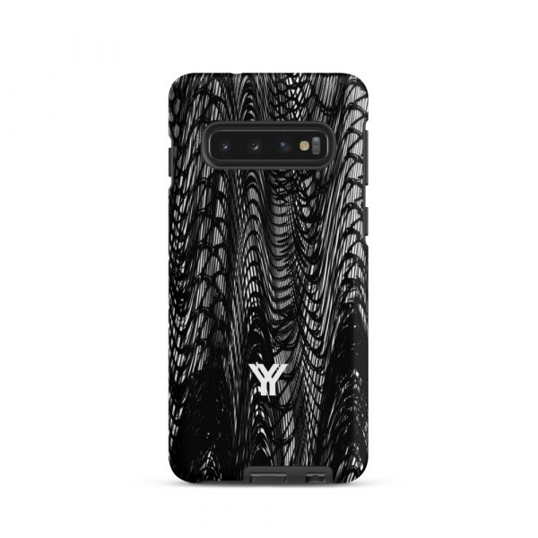 Designer Hardcase Samsung® und Samsung Galaxy® Handyhülle mesh style black & white 2 tough case for samsung matte samsung galaxy s10 front 652581793ec61