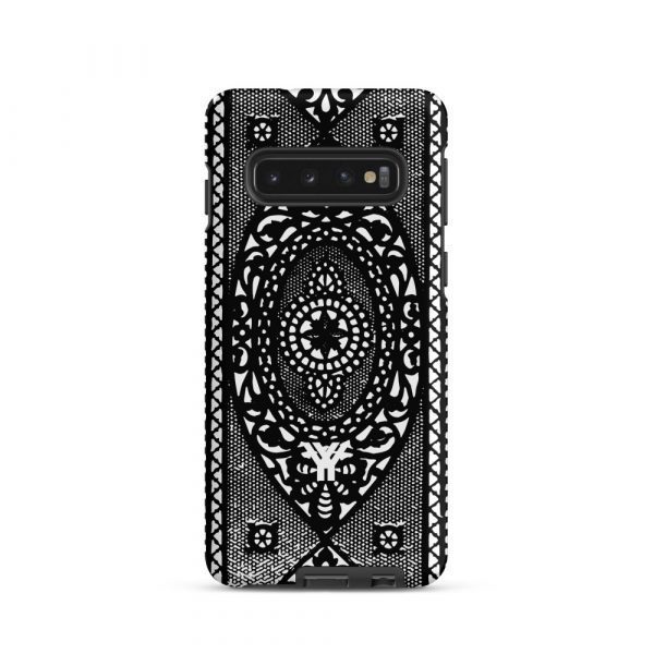 Designer Hardcase Samsung® und Samsung Galaxy® Handyhülle Folk Print schwarz 2 tough case for samsung matte samsung galaxy s10 front 652588b4a8b5e