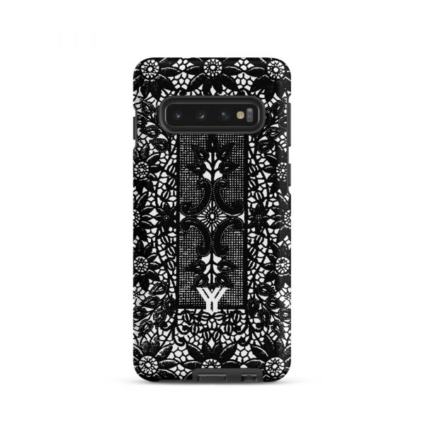 Designer Hardcase Samsung® und Samsung Galaxy® Handyhülle Folk Print Crochet schwarz 2 tough case for samsung matte samsung galaxy s10 front 652e4edc190aa