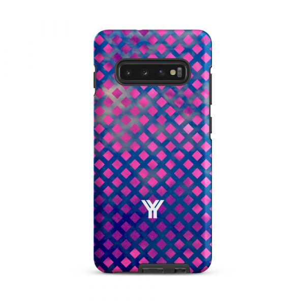 Designer Hardcase Samsung® and Samsung Galaxy® Cell Phone Case mesh style blue pink 3 tough case for samsung matte samsung galaxy s10 plus front 652551cf8b5d7