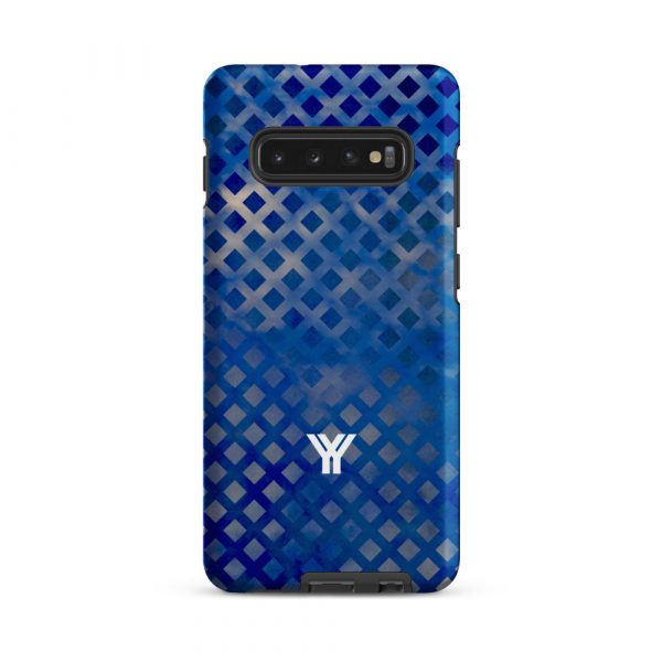 Designer Hardcase Samsung® und Samsung Galaxy® Handyhülle mesh style double blue 3 tough case for samsung matte samsung galaxy s10 plus front 652554a027e99