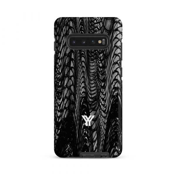 Designer Hardcase Samsung® und Samsung Galaxy® Handyhülle mesh style black & white 3 tough case for samsung matte samsung galaxy s10 plus front 652581793ed31