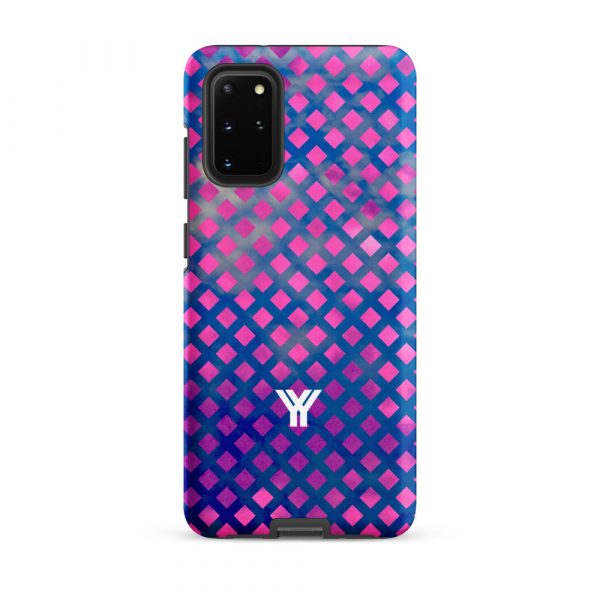 Designer Hardcase Samsung® und Samsung Galaxy® Handyhülle mesh style blue pink 11 tough case for samsung matte samsung galaxy s20 plus front 652551cf8b91f