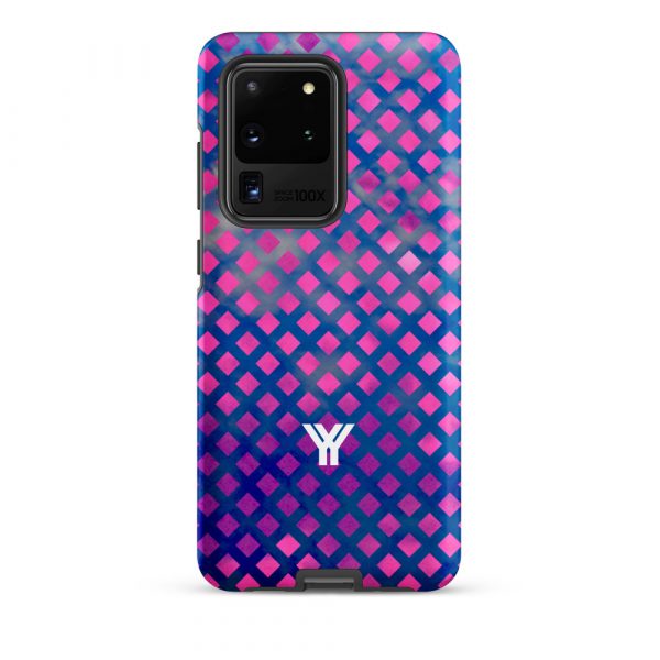 Designer Hardcase Samsung® und Samsung Galaxy® Handyhülle mesh style blue pink 13 tough case for samsung matte samsung galaxy s20 ultra front 652551cf8b9dc