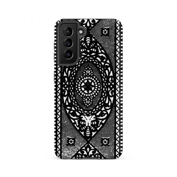 Designer Hardcase Samsung® und Samsung Galaxy® Handyhülle Folk Print schwarz 17 tough case for samsung matte samsung galaxy s21 fe front 652588b4a9465