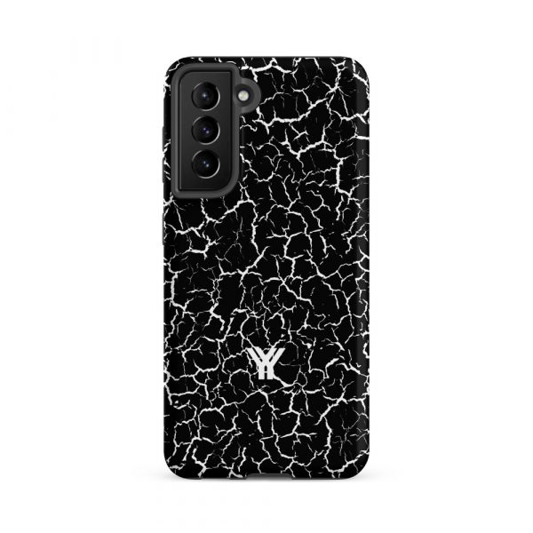 Designer Hardcase Samsung® und Samsung Galaxy® Handyhülle Craquelee schwarz weiß 17 tough case for samsung matte samsung galaxy s21 fe front 652e3e6225b1d