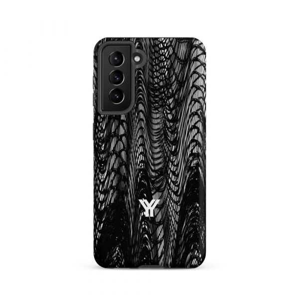 Designer Hardcase Samsung® und Samsung Galaxy® Handyhülle mesh style black & white 15 tough case for samsung matte samsung galaxy s21 front 652581793f4ff