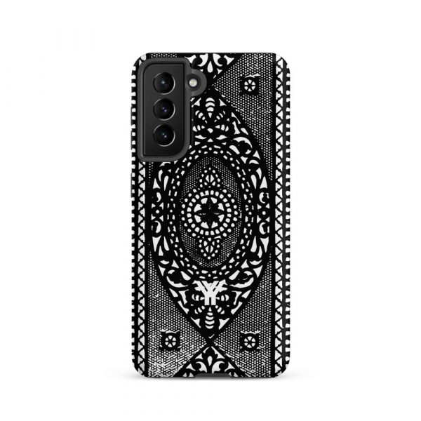 Designer Hardcase Samsung® und Samsung Galaxy® Handyhülle Folk Print schwarz 15 tough case for samsung matte samsung galaxy s21 front 652588b4a932e