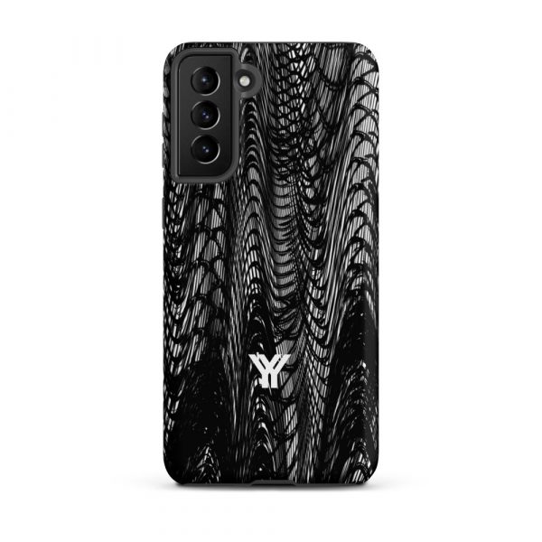 Designer Hardcase Samsung® und Samsung Galaxy® Handyhülle mesh style black & white 19 tough case for samsung matte samsung galaxy s21 plus front 652581793f795