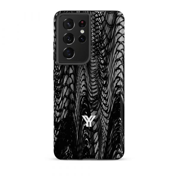 Designer Hardcase Samsung® und Samsung Galaxy® Handyhülle mesh style black & white 21 tough case for samsung matte samsung galaxy s21 ultra front 652581793f8c9