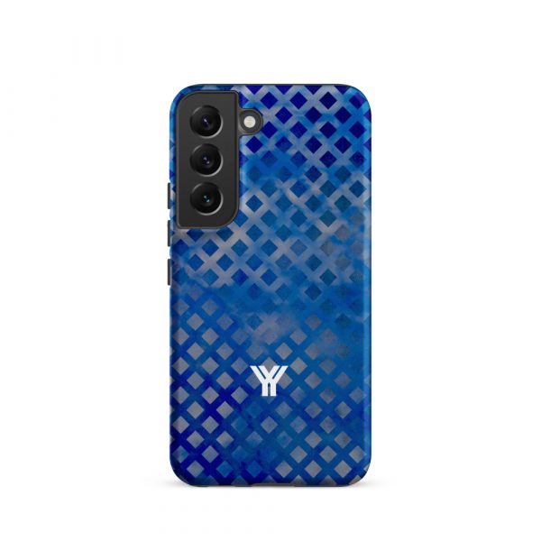 Designer Hardcase Samsung® und Samsung Galaxy® Handyhülle mesh style double blue 23 tough case for samsung matte samsung galaxy s22 front 652554a028689