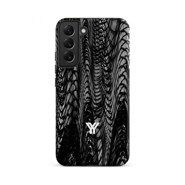 Designer Hardcase Samsung® und Samsung Galaxy® Handyhülle mesh style black & white 25 tough case for samsung matte samsung galaxy s22 plus front 652581793fb2b