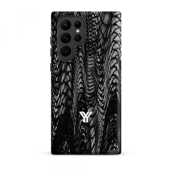 Designer Hardcase Samsung® und Samsung Galaxy® Handyhülle mesh style black & white 27 tough case for samsung matte samsung galaxy s22 ultra front 652581793fc56