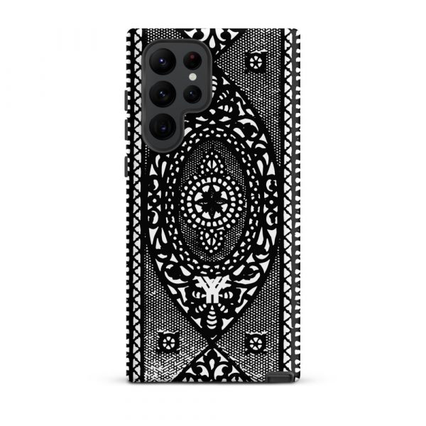 Designer Hardcase Samsung® and Samsung Galaxy® Cell Phone Case Folk Print schwarz 27 tough case for samsung matte samsung galaxy s22 ultra front 652588b4a9a95