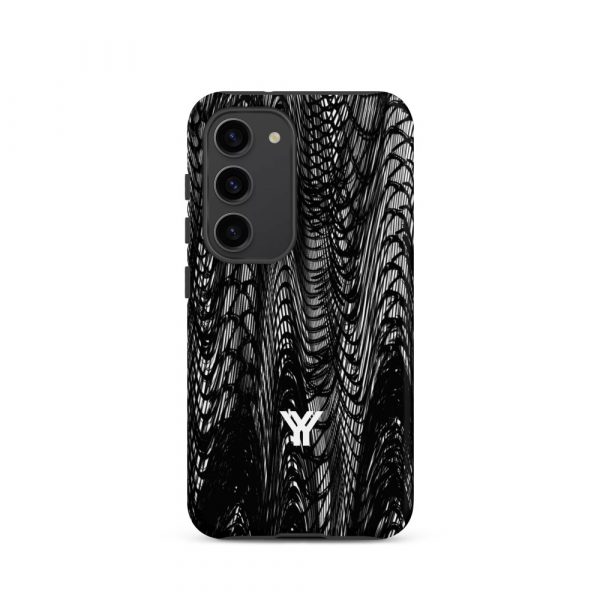 Designer Hardcase Samsung® und Samsung Galaxy® Handyhülle mesh style black & white 29 tough case for samsung matte samsung galaxy s23 front 652581793fd84