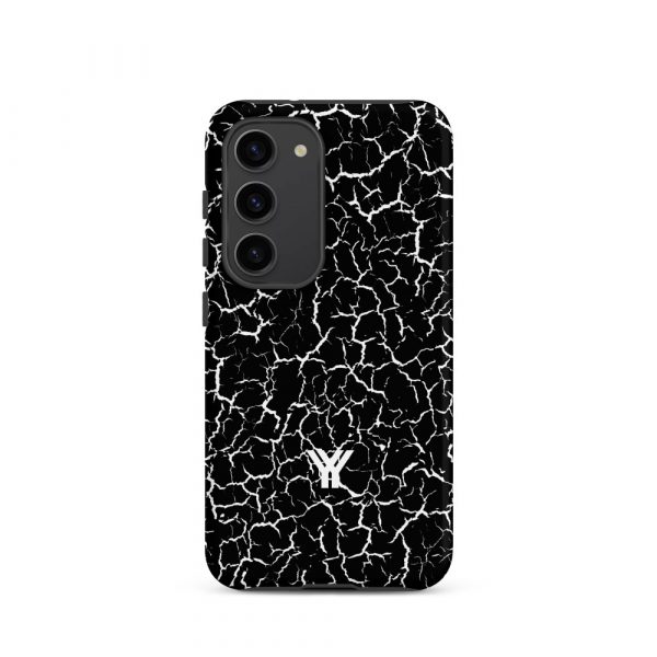 Designer Hardcase Samsung® und Samsung Galaxy® Handyhülle Craquelee schwarz weiß 29 tough case for samsung matte samsung galaxy s23 front 652e3e6225fae