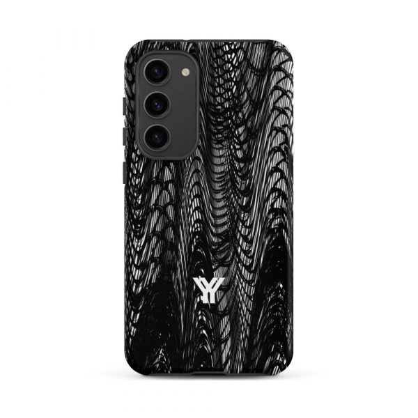 Designer Hardcase Samsung® und Samsung Galaxy® Handyhülle mesh style black & white 31 tough case for samsung matte samsung galaxy s23 plus front 652581793febe