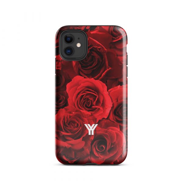 Designer Hardcase iPhone® Handyhülle Rote Rosen 1 tough case for iphone glossy iphone 11 front 6547d88aa6622
