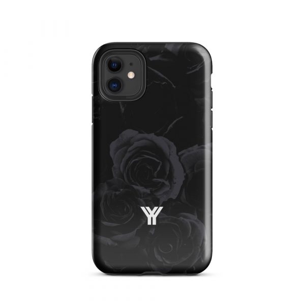Designer Hardcase iPhone® Handyhülle Midnight Roses 1 tough case for iphone glossy iphone 11 front 6547d94e3ac23