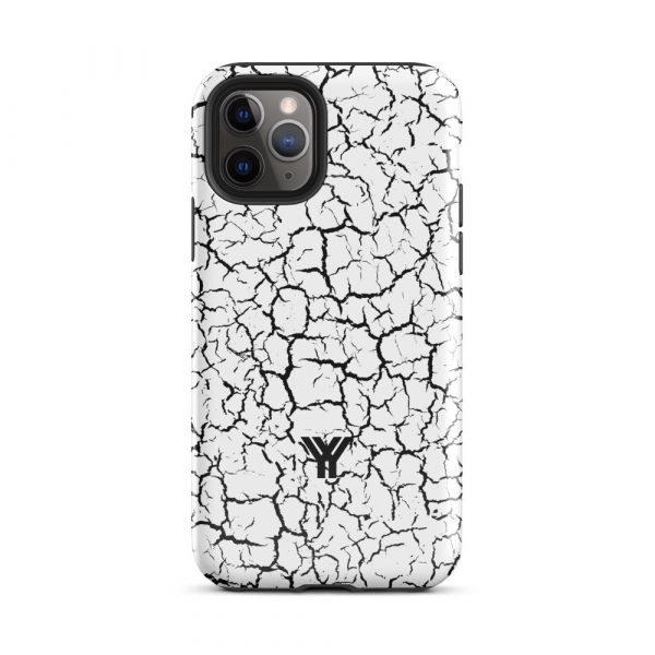 Designer Hardcase iPhone® Handyhülle Weiß Craquelee Schwarz 3 tough case for iphone glossy iphone 11 pro front 6547d6ffa864c