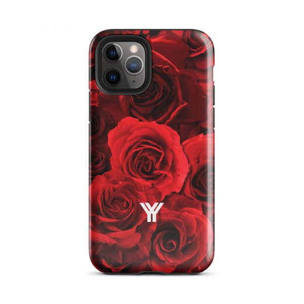 Designer Hardcase iPhone® Handyhülle Rote Rosen 3 tough case for iphone glossy iphone 11 pro front 6547d88aa7582