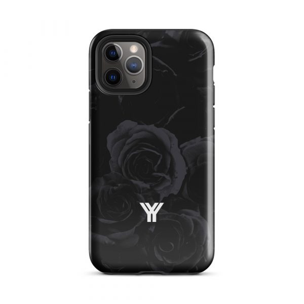 Designer Hardcase iPhone® Handyhülle Midnight Roses 3 tough case for iphone glossy iphone 11 pro front 6547d94e3bac2