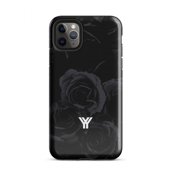 Designer Hardcase iPhone® Handyhülle Midnight Roses 5 tough case for iphone glossy iphone 11 pro max front 6547d94e3bbc1