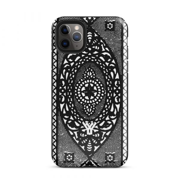 Designer Hardcase iPhone® Handyhülle Folk Print Schwarz 5 tough case for iphone glossy iphone 11 pro max front 6547dee11e0c9