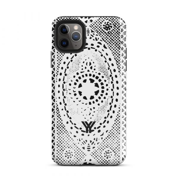 Designer Hardcase iPhone® Handyhülle Folk Print Weiß 5 tough case for iphone glossy iphone 11 pro max front 6547e21a45e55