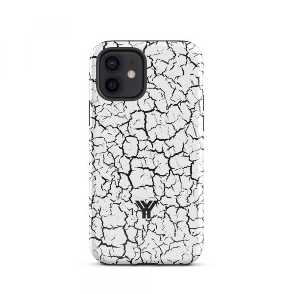 Designer Hardcase iPhone® Handyhülle Weiß Craquelee Schwarz 9 tough case for iphone glossy iphone 12 front 6547d6ffa8809