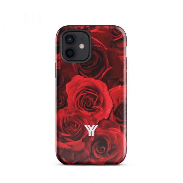 Designer Hardcase iPhone® Handyhülle Rote Rosen 9 tough case for iphone glossy iphone 12 front 6547d88aa7757