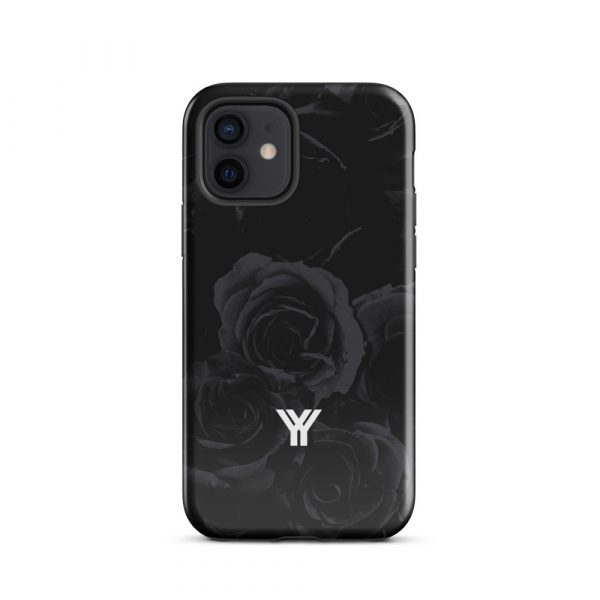 Designer Hardcase iPhone® Handyhülle Midnight Roses 9 tough case for iphone glossy iphone 12 front 6547d94e3bdbc