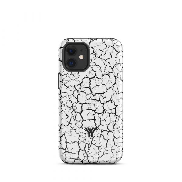 Designer Hardcase iPhone® Handyhülle Weiß Craquelee Schwarz 7 tough case for iphone glossy iphone 12 mini front 6547d6ffa8775