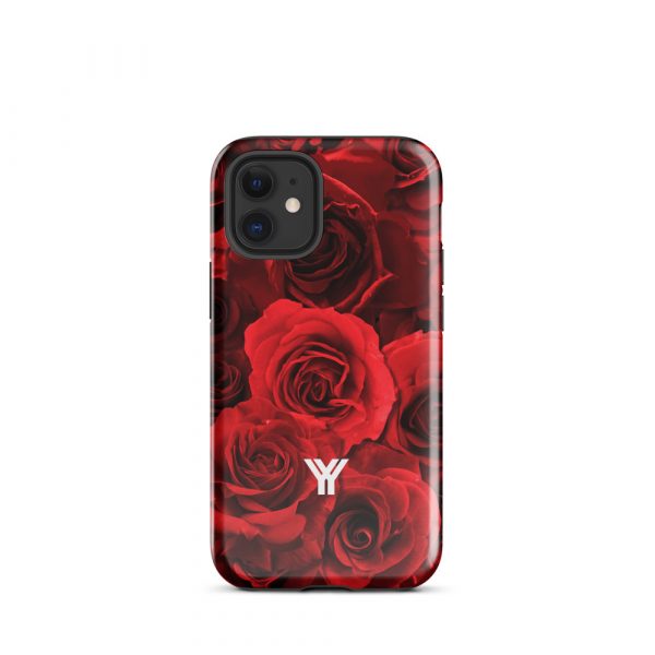 Designer Hardcase iPhone® Handyhülle Rote Rosen 7 tough case for iphone glossy iphone 12 mini front 6547d88aa76c7