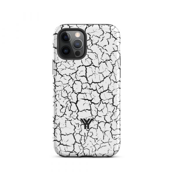 Designer Hardcase iPhone® Handyhülle Weiß Craquelee Schwarz 11 tough case for iphone glossy iphone 12 pro front 6547d6ffa8892