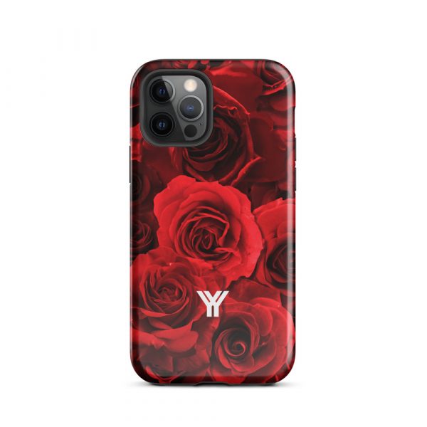 Designer Hardcase iPhone® Handyhülle Rote Rosen 11 tough case for iphone glossy iphone 12 pro front 6547d88aa77e8